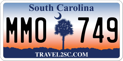 SC license plate MMO749