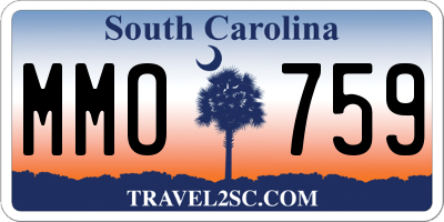 SC license plate MMO759