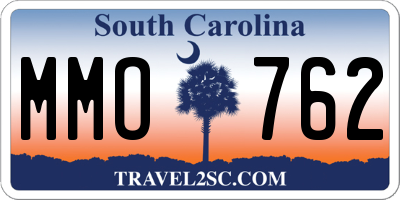 SC license plate MMO762