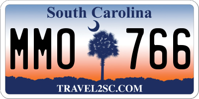 SC license plate MMO766