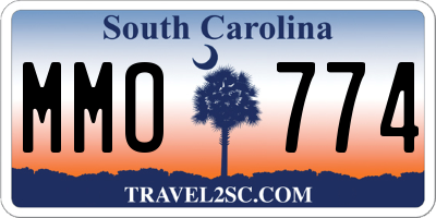 SC license plate MMO774