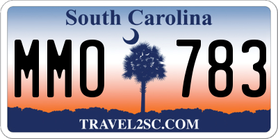 SC license plate MMO783