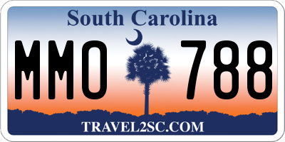 SC license plate MMO788