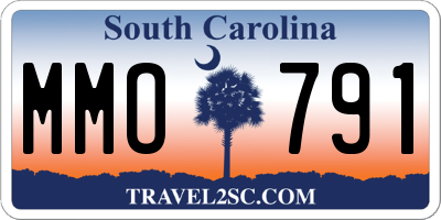 SC license plate MMO791
