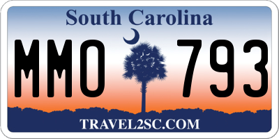 SC license plate MMO793
