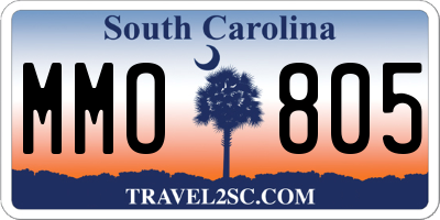 SC license plate MMO805