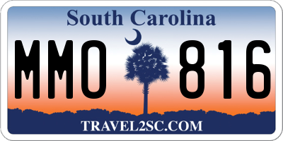 SC license plate MMO816