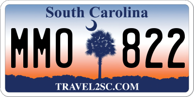 SC license plate MMO822