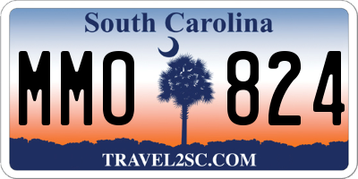 SC license plate MMO824
