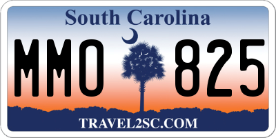 SC license plate MMO825