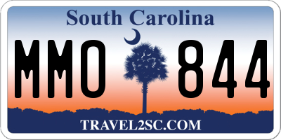 SC license plate MMO844