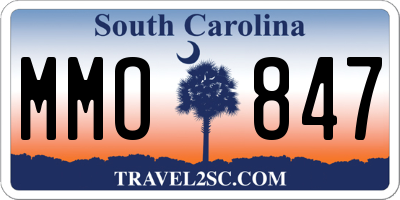 SC license plate MMO847