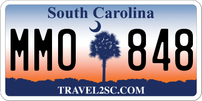 SC license plate MMO848