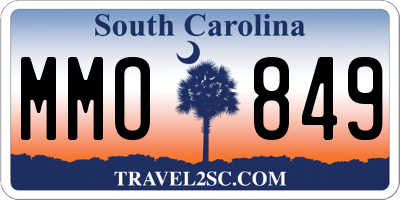 SC license plate MMO849