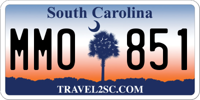 SC license plate MMO851