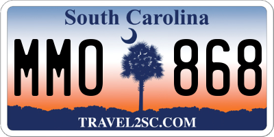 SC license plate MMO868