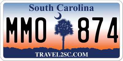 SC license plate MMO874