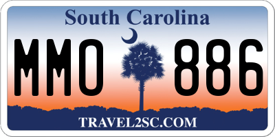 SC license plate MMO886