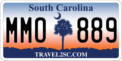 SC license plate MMO889