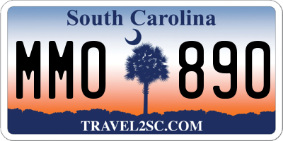 SC license plate MMO890