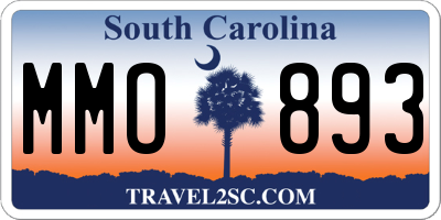 SC license plate MMO893