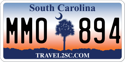 SC license plate MMO894