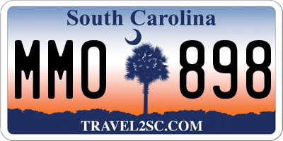 SC license plate MMO898