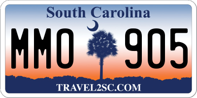 SC license plate MMO905