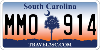 SC license plate MMO914
