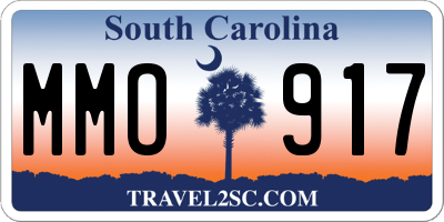 SC license plate MMO917