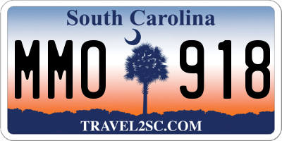 SC license plate MMO918