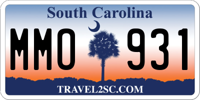 SC license plate MMO931
