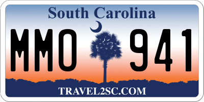 SC license plate MMO941