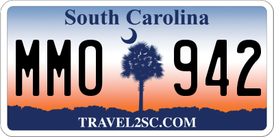SC license plate MMO942
