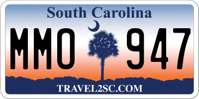SC license plate MMO947