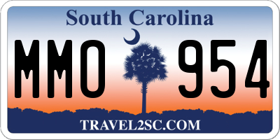 SC license plate MMO954