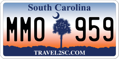 SC license plate MMO959