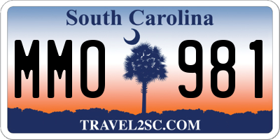 SC license plate MMO981