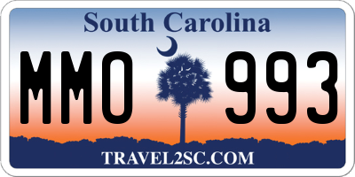 SC license plate MMO993