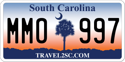 SC license plate MMO997