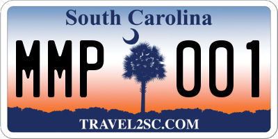 SC license plate MMP001
