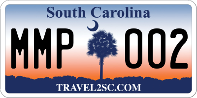 SC license plate MMP002