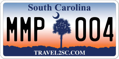 SC license plate MMP004