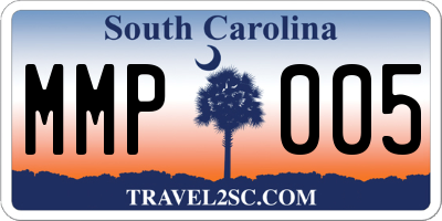 SC license plate MMP005