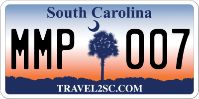 SC license plate MMP007