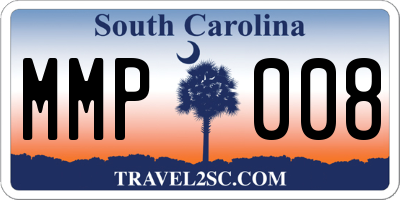 SC license plate MMP008
