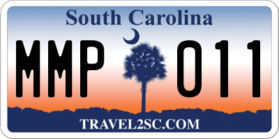 SC license plate MMP011