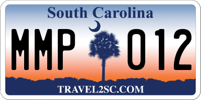 SC license plate MMP012