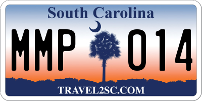SC license plate MMP014