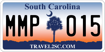 SC license plate MMP015